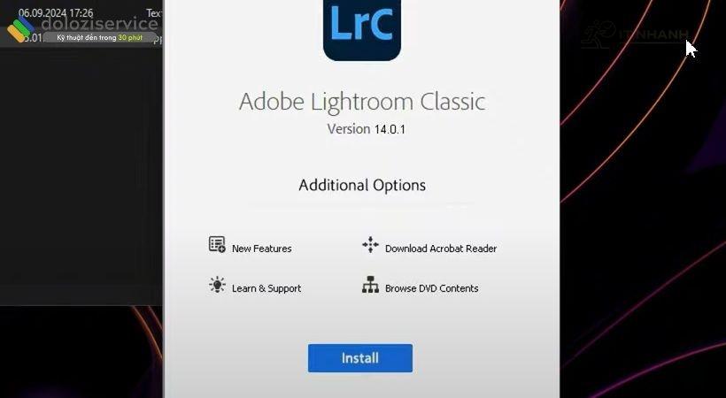 Nhấn Install để bắt đầu cài đặt Lightroom 2025 Nhấn Install để bắt đầu cài đặt Lightroom 2025 - IT Nhanh