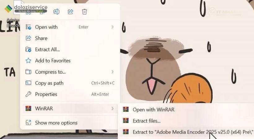 Giải nén file Adobe Encoder 2025