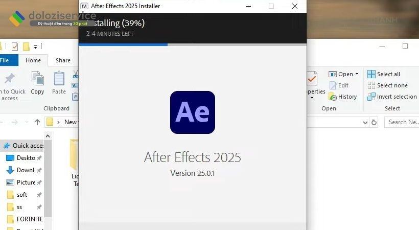 Chờ đợi cài đặt After Effects 2025 Chờ đợi cài đặt After Effects 2025