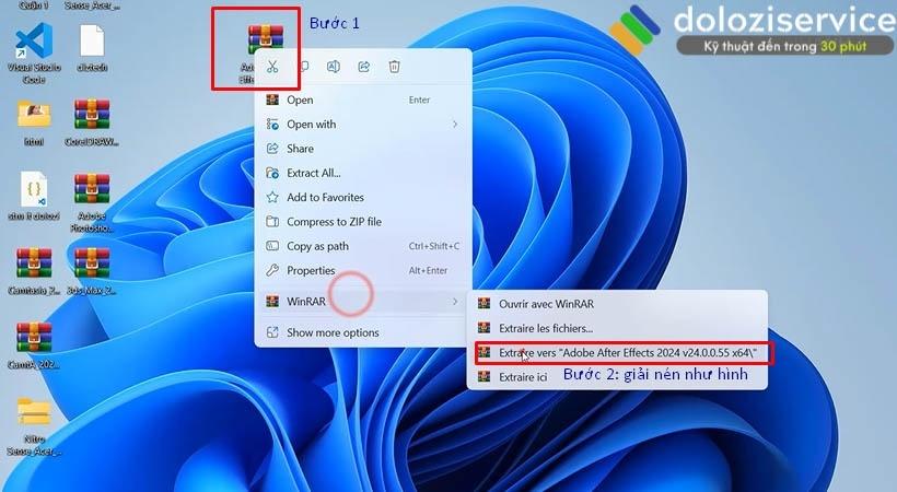 Giải nén file After Effects 2024 Giải nén file After Effects 2024