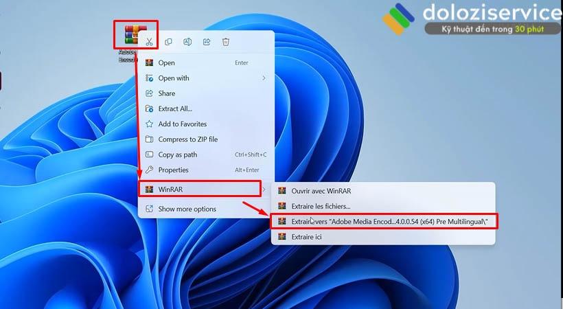 Giải nén file cài đặt Media Encoder 2024 sau khi tải về. Giải nén file cài đặt Media Encoder 2024 sau khi tải về.