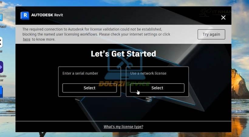 Chọn bước tiếp theo để kích hoạt Revit 2023 Tiếp tục chọn theo hướng dẫn để kích hoạt Autodesk Revit 2023