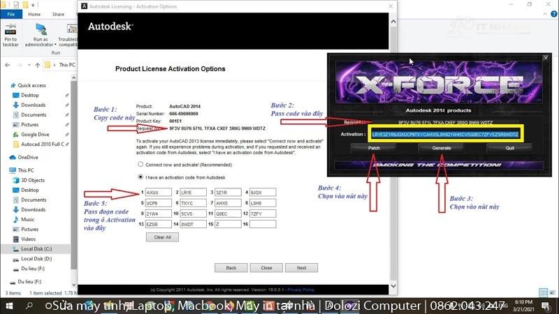 Tiến hành crack autocad 2014 Tiến hành crack autocad 2014