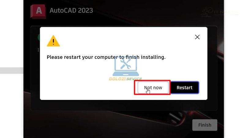 Chọn Not now Chọn Not now để hoàn tất cài đặt Autocad 2023