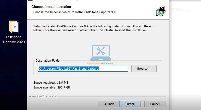 Nhấn Install