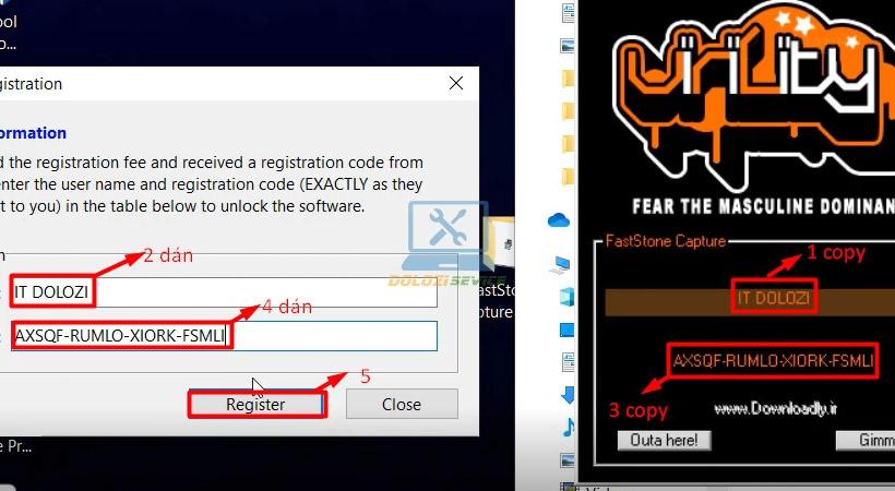 Copy và dán Code để kích hoạt FastStone Capture 2021