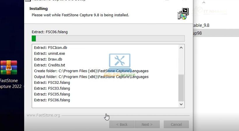 Quá trình cài đặt FastStone Capture 2022