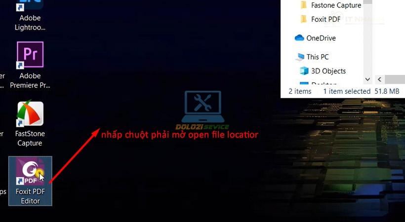 Mở thư mục cài đặt Foxit PDF Editor Pro 2021