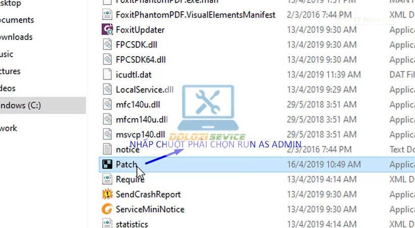 Chạy Admin Patch Foxit PhantomPDF Business 9