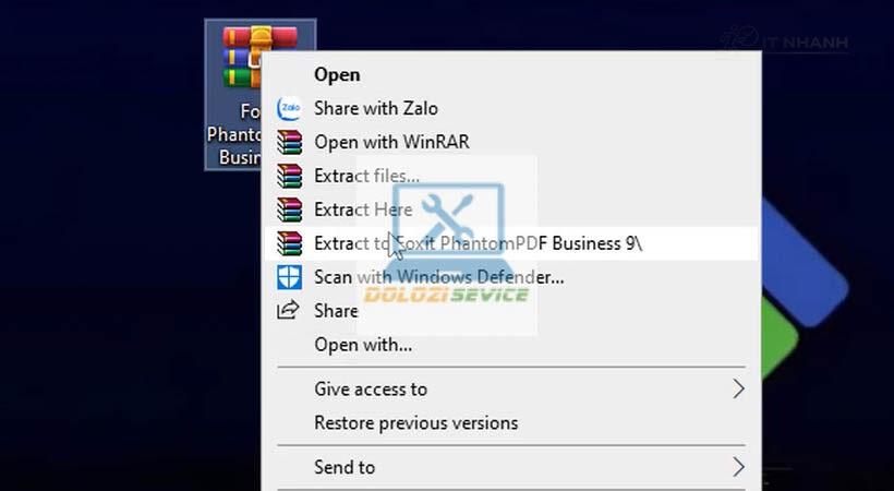 Giải nén Foxit PhantomPDF Business 9