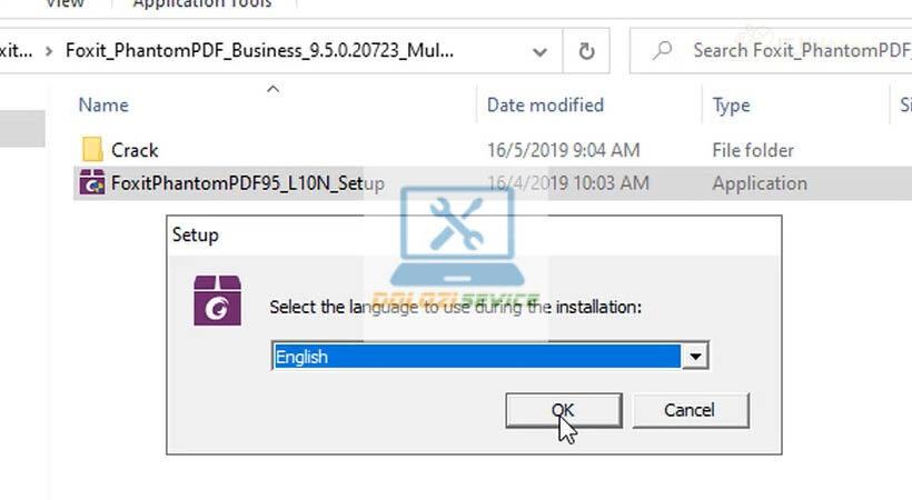 Chọn Ok Foxit PhantomPDF Business 9