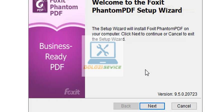 Chọn Next Foxit PhantomPDF Business 9