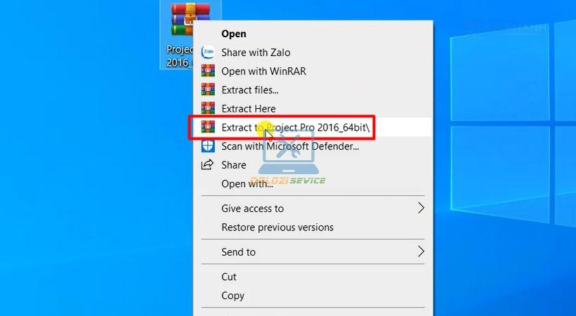 Giải nén Project Pro 2016 Giải nén Project Pro 2016