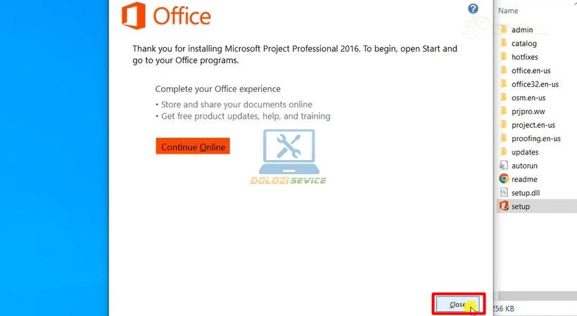 Hoàn tất cài đặt Project Pro 2016 Hoàn tất cài đặt Project Pro 2016