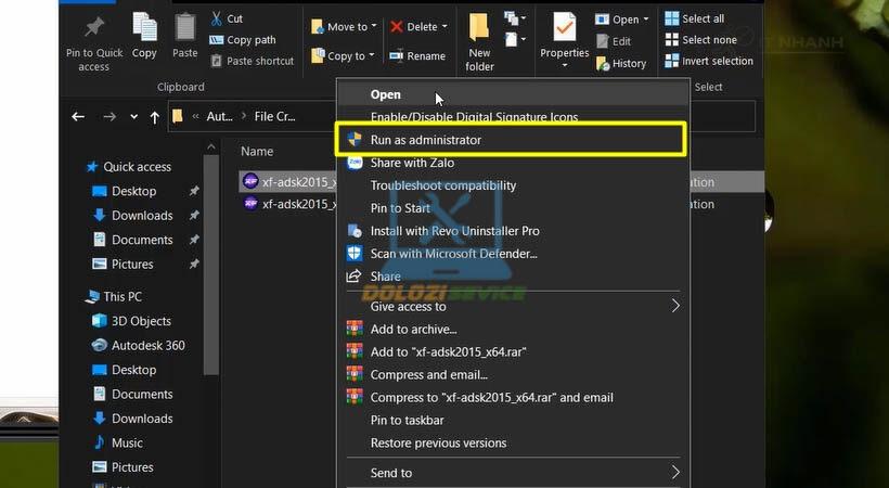 Chạy file kích hoạt Autodesk Inventor 2015 Chạy file kích hoạt Autodesk Inventor 2015