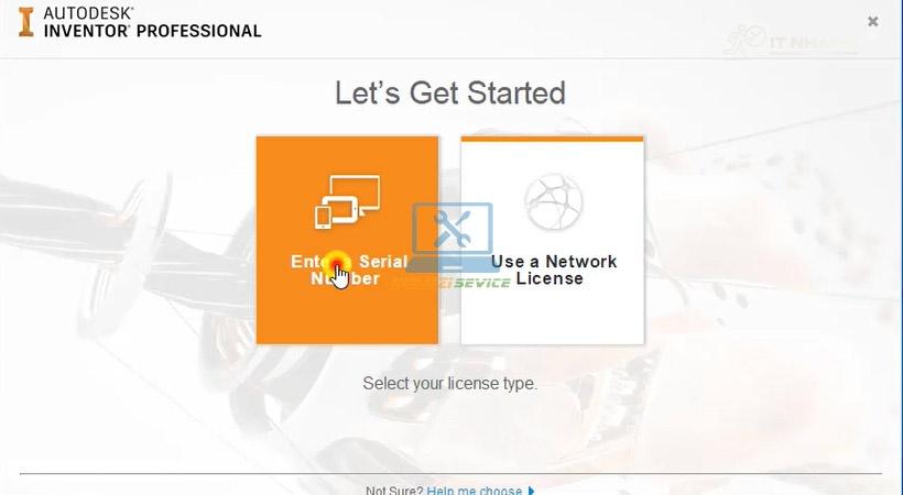 Chọn Enter A Serial Number để kích hoạt Inventor 2017