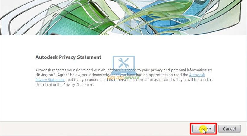 Chọn I Agree để tiếp tục kích hoạt Inventor 2017