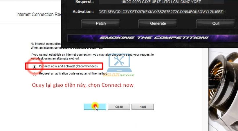 Quay lại và chọn Connect Now kích hoạt Inventor 2017