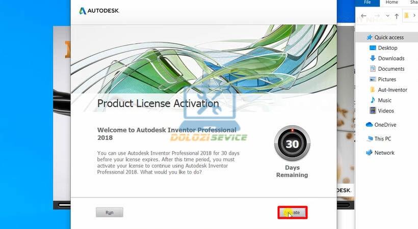 Tiếp tục quá trình kích hoạt Inventor 2018