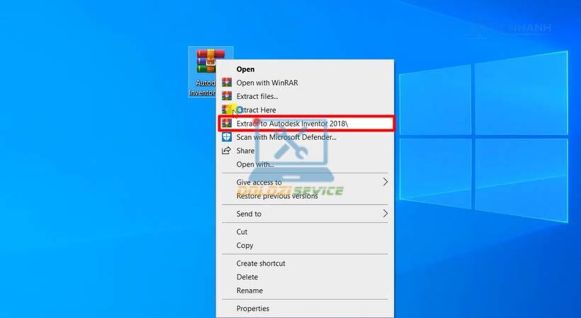 Giải nén Autodesk Inventor 2018