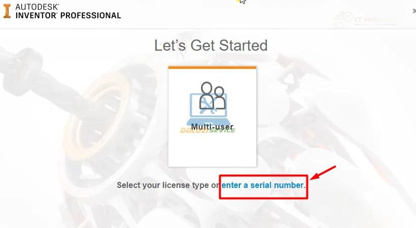 Chọn Enter A Serial Number