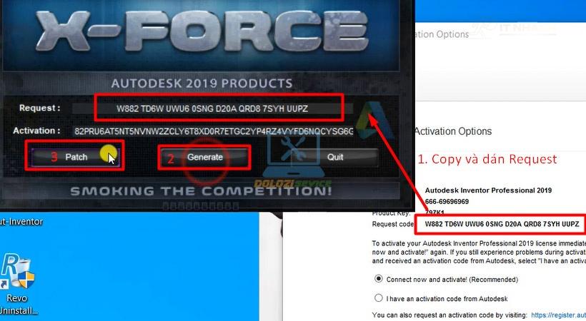 Làm theo hướng dẫn để lấy mã Activation