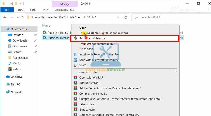 Inventor 2022: Bước 9 - Chạy file Activate Chạy file kích hoạt bản quyền Inventor 2022