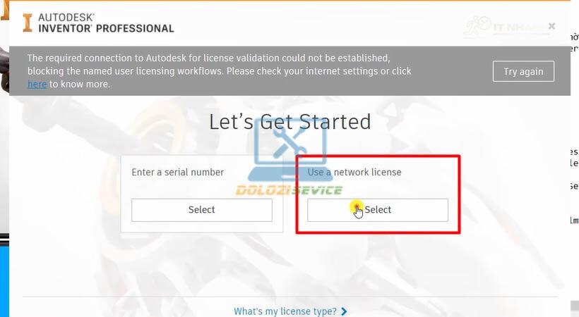 Inventor 2022: Bước 10 - Chọn Select Chọn Select trong hộp thoại kích hoạt Inventor 2022
