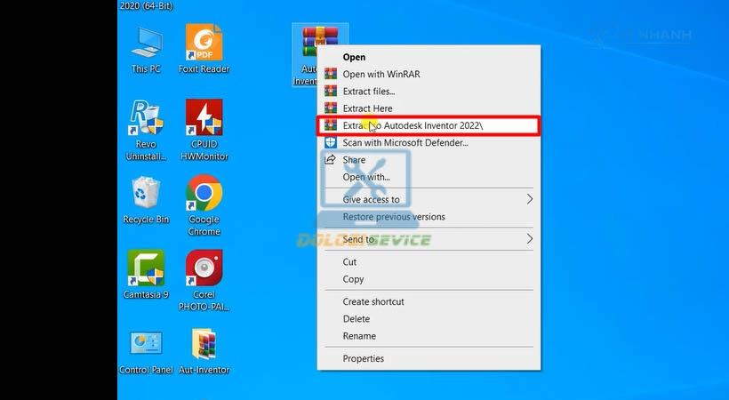 Inventor 2022: Bước 1 - Giải nén file cài đặt Giải nén file cài đặt Inventor 2022
