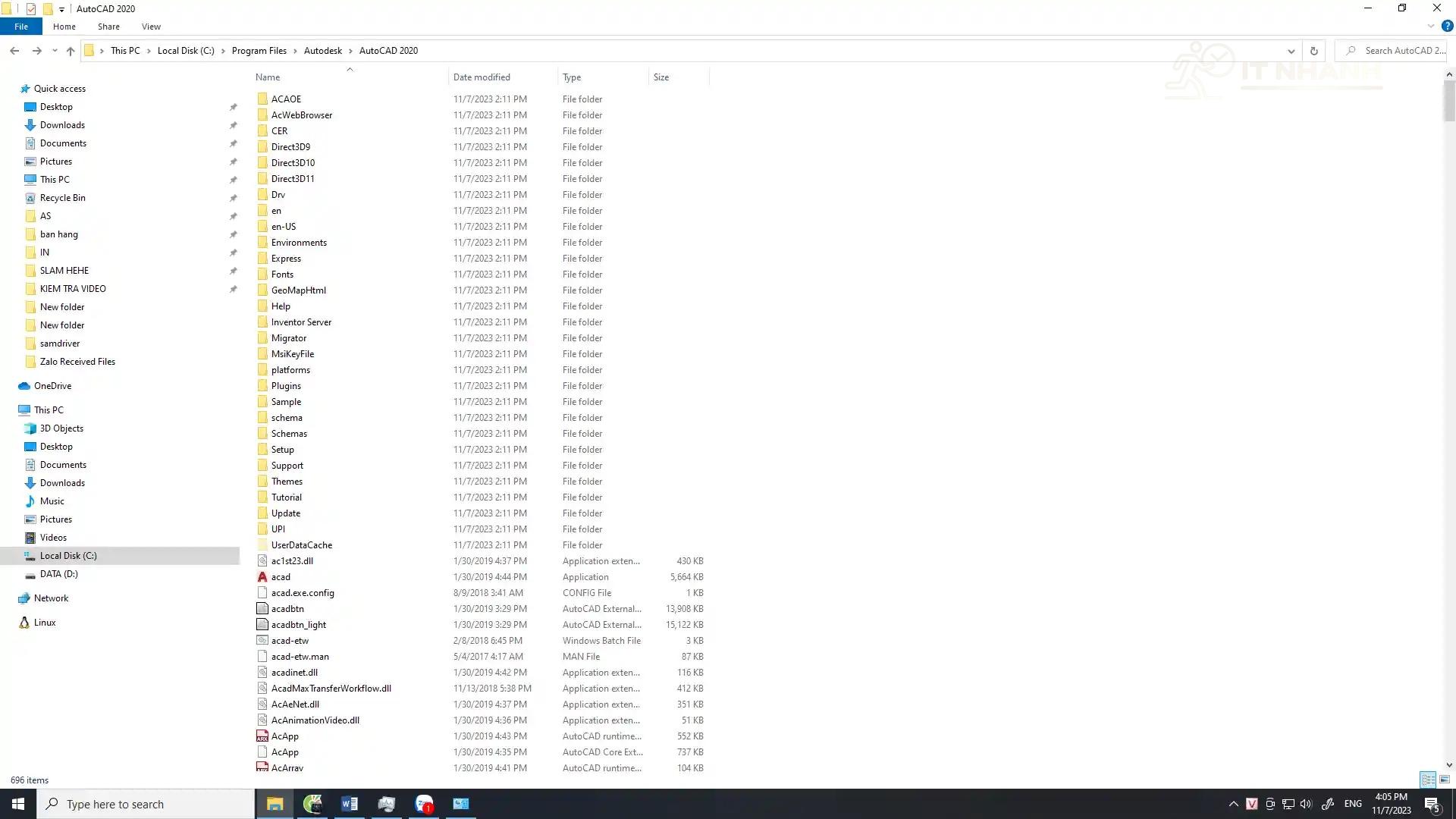 Đổi tên file AcWebBrowser.exe để khắc phục lỗi