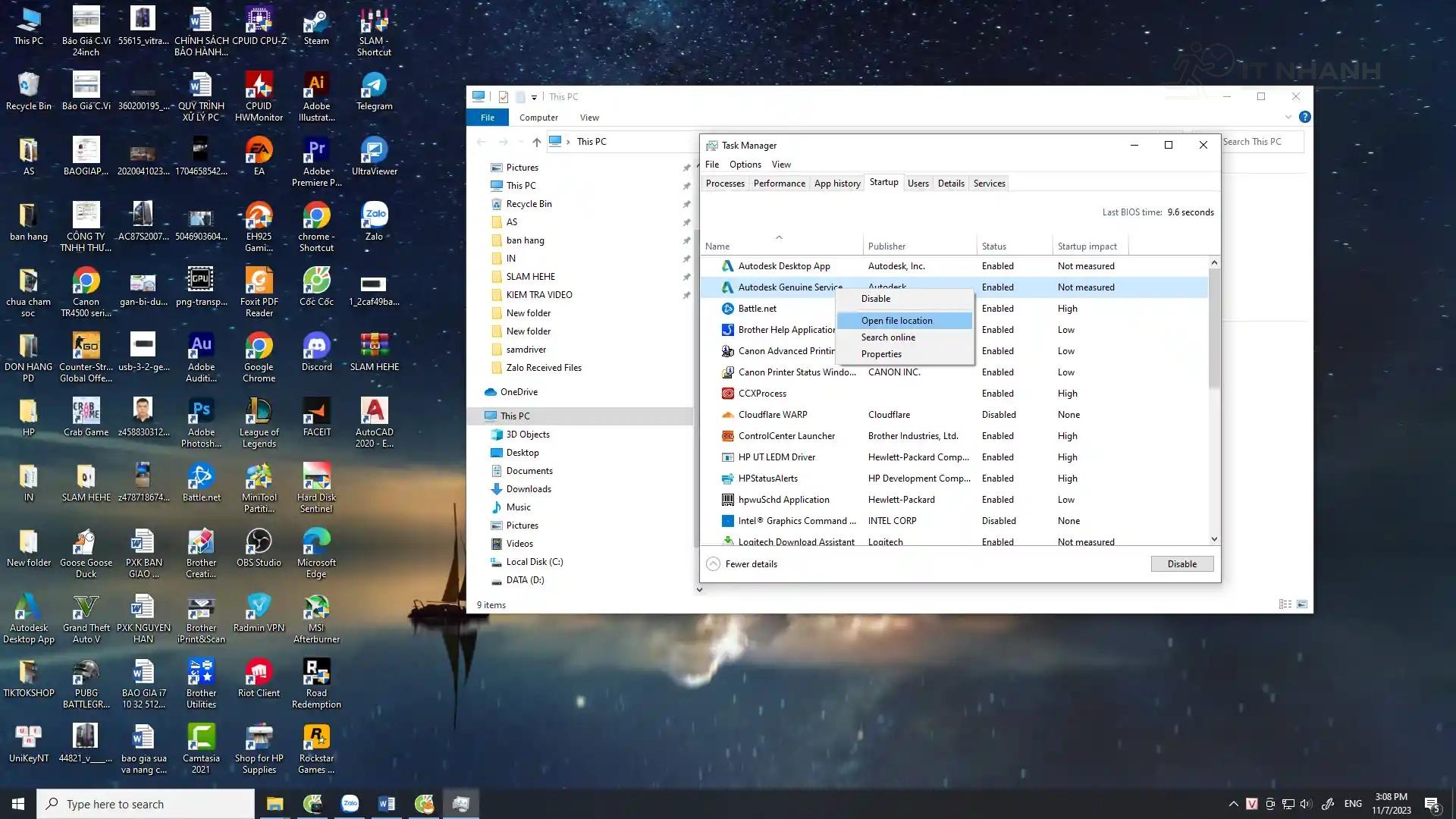 Tìm vị trí file của Genius Autodesk Services