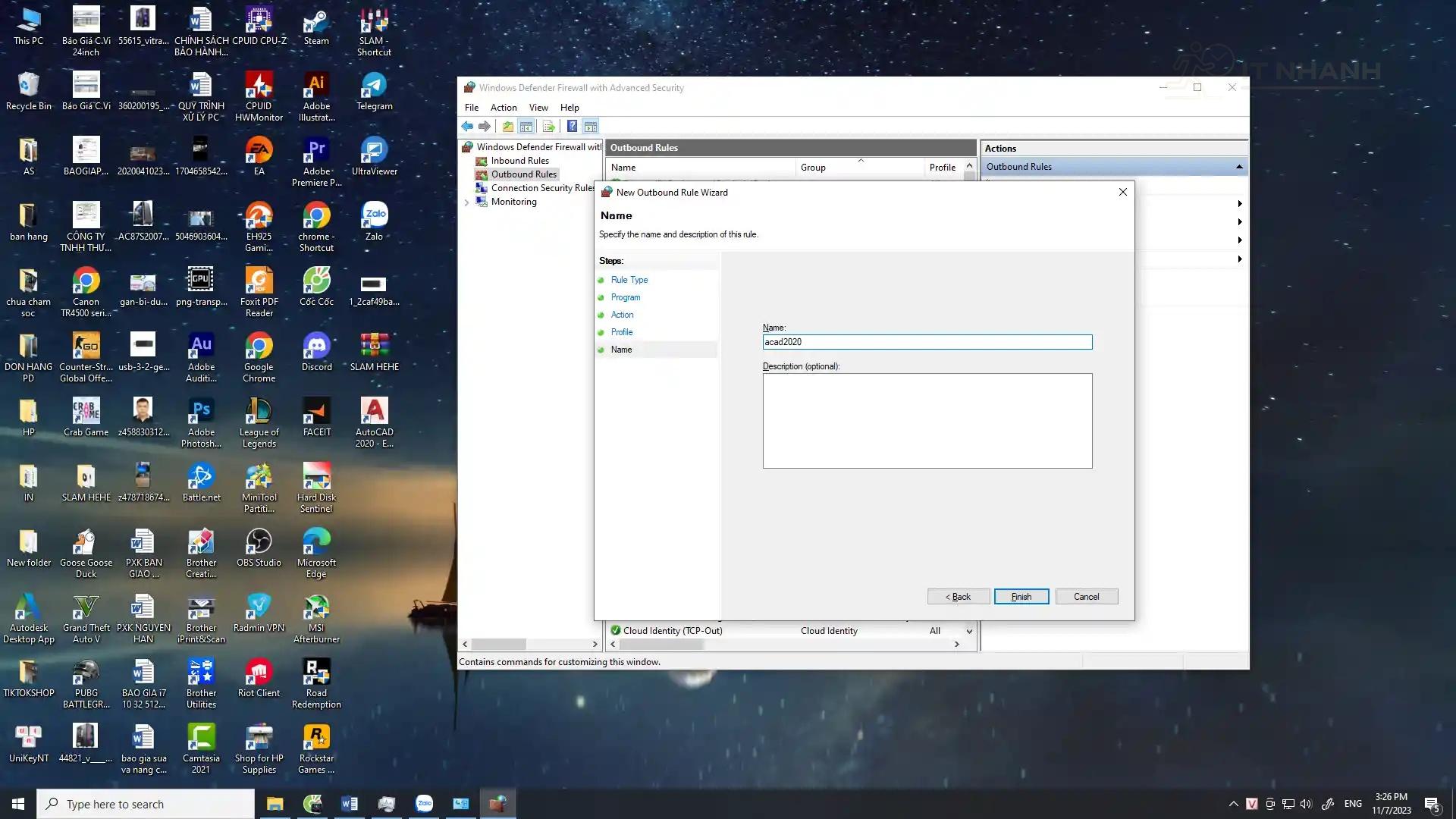 Block connection và đặt tên cho file